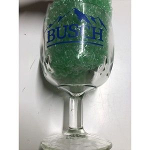 Vintage Busch Beer Thumbprint Heavy Dimpled Glass Goblet Bar 🍺 Glassware